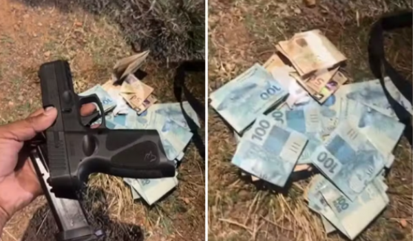 Menina de 11 anos é encontrada com arma, munições e R$ 7 mil em Luziânia