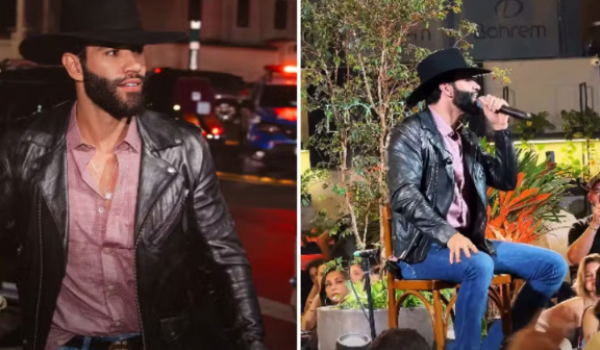 Gusttavo Lima faz show surpresa em bar de Goiânia e agita fãs