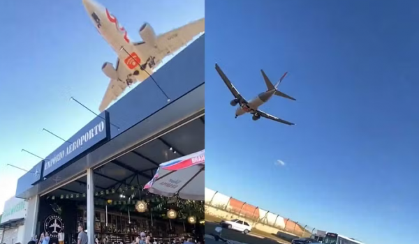 Vídeo de avião passando perto de bar em Goiânia viraliza