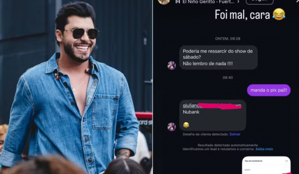 Fã pede Pix a Murilo Huff por não lembrar de show e cantor paga