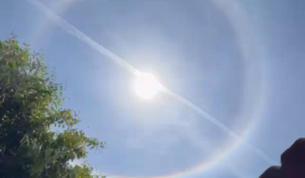 Halo solar surpreende moradores em várias cidades de Goiás