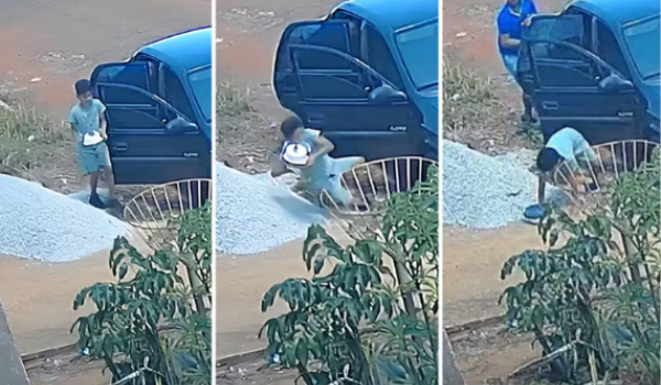 Menino derruba bolo da mãe antes da festa em Goianira 