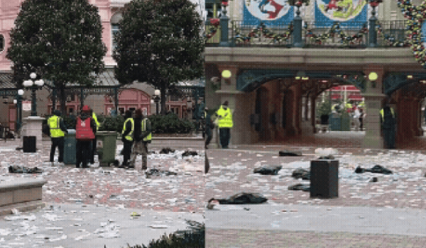 Lixo e protesto quebram o encanto da Disneyland Paris e viralizam nas redes