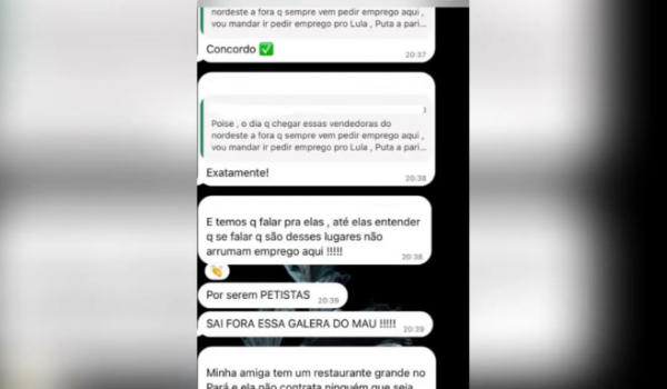 Mensagens de lojistas em Goiânia têm ataques a nordestinos e restrições a pessoas de esquerda