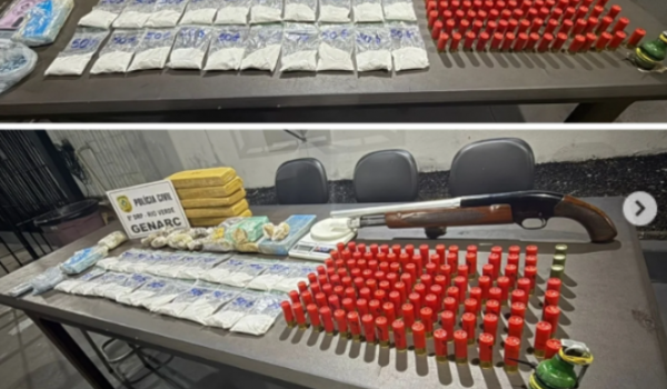 Polícia prende dois homens e encontra até granada em ponto de tráfico em Rio Verde