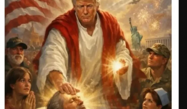 Trump publica imagem como Jesus após atacar papa Leão XIV