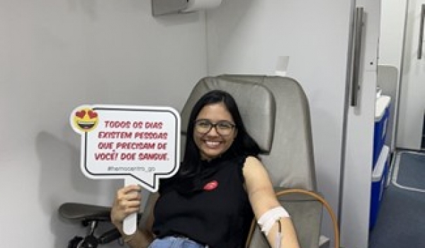 Campanha em Goiás incentiva doação de sangue com unidade móvel do Hemocentro 