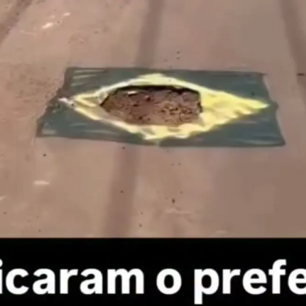 Em clima de Copa do Mundo, moradores pintam buracos nas ruas com cores do Brasil; vídeo