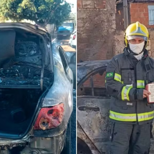 Bíblia fica intacta após carro ser destruído por fogo