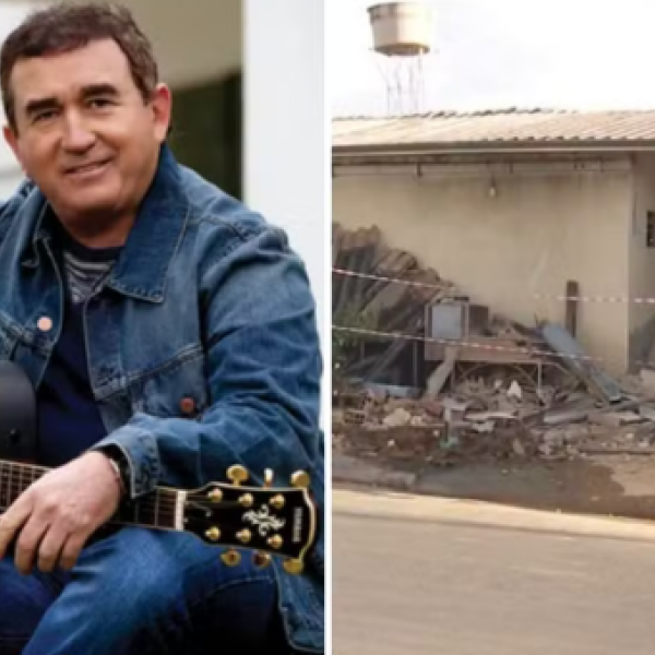 Caminhão de Amado Batista perde controle e invade casas em Goiânia; vídeo mostra destruição