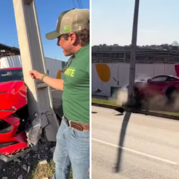 Mustang bate em poste durante teste de potência em Goiânia