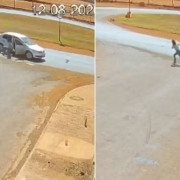 Mulher pula de carro em movimento para fugir do marido em Goiás