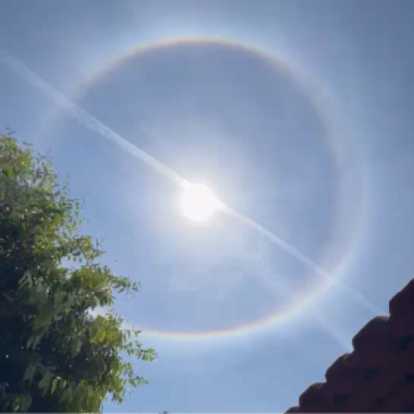 Halo solar surpreende moradores em várias cidades de Goiás