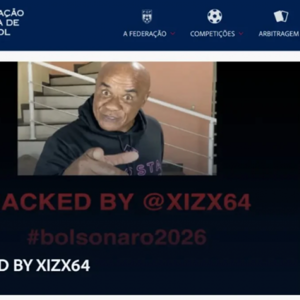 Site da Federação Goiana de Futebol é invadido com mensagem pró-bolsonaro