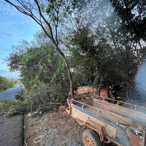 Capotamento na GO-330 deixa dois mortos perto de Bauzinho