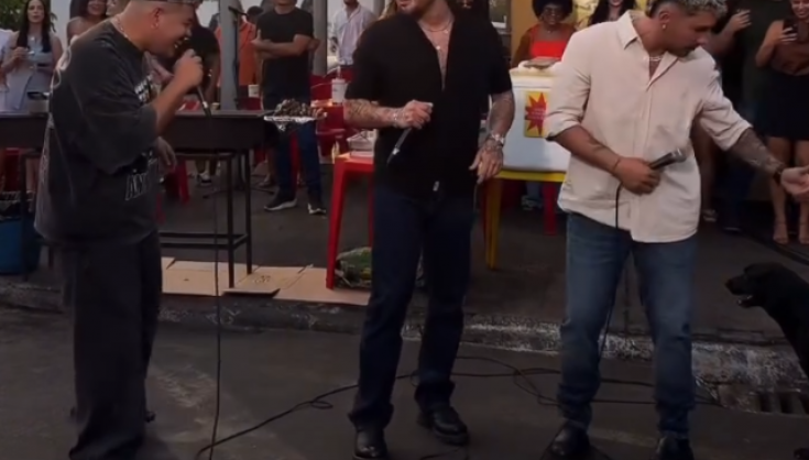 Zé Felipe surpreende moradores ao gravar clipe em Goiânia